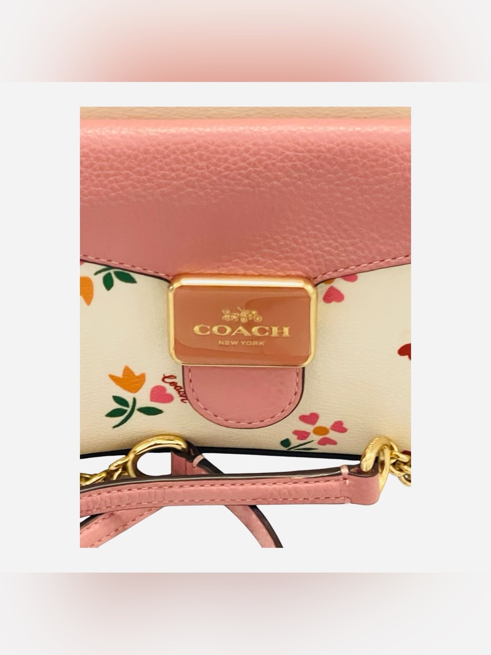 Coach Mini Pepper Crossbody Heart Petal Print C7599 - Picture 3 of 10